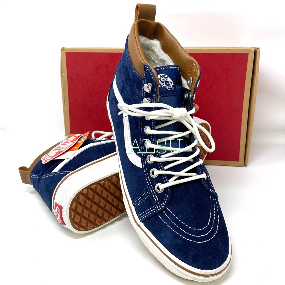 VANS SK8-HI MTE Dress Blues Suede Men’s Sneakers - Picture 9 of 12